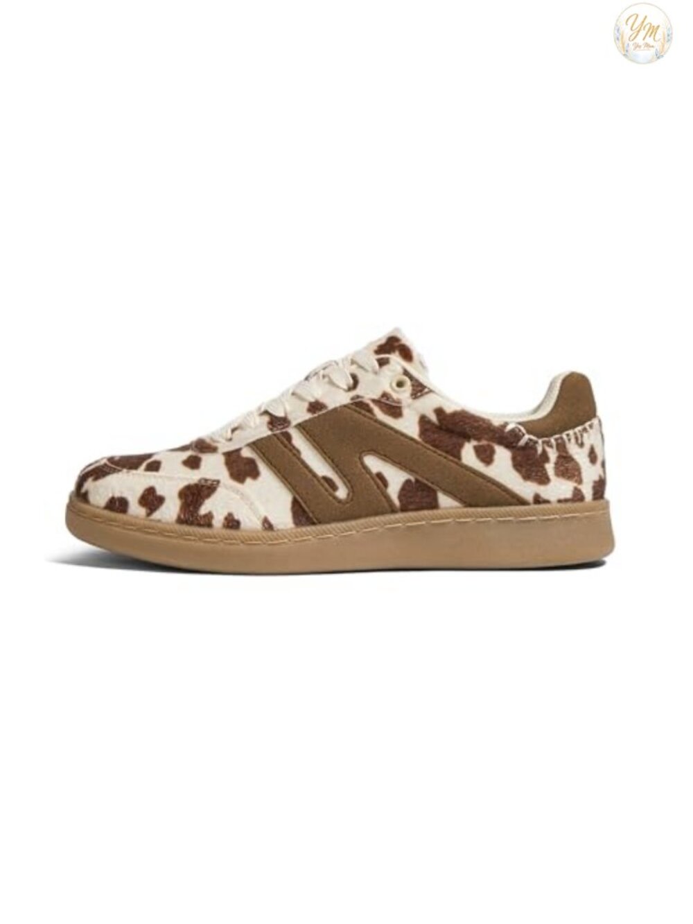 Women's Retro Sneakers | Suede Leather Perforated Gum Sole